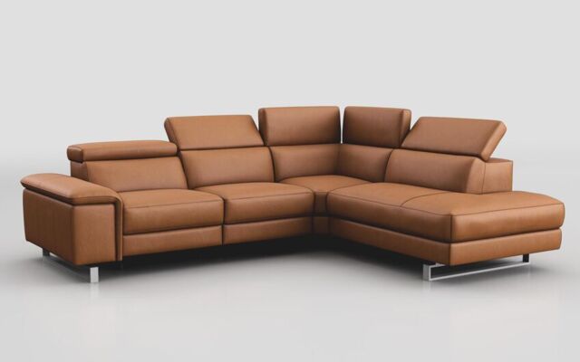 Viserba 3 Corner 2 Sofa with Right Hand Facing Chaise & Manual Head Tilt  - poltronesofà at ScS