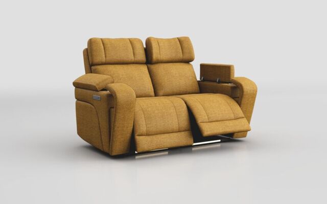Adstock 2 Seater Power Recliner Sofa with Power Head Tilt, Lumbar, Massage, Audio, Heat & LED Lights - poltronesofà at ScS