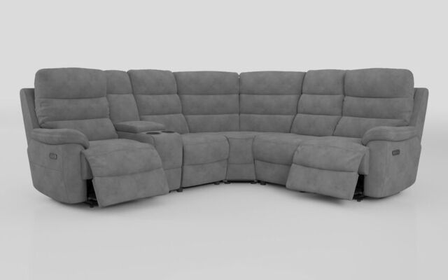 Ossett 2 Corner 2 Power Sofa with Left Hand Facing Console & Head Tilt - poltronesofà at ScS