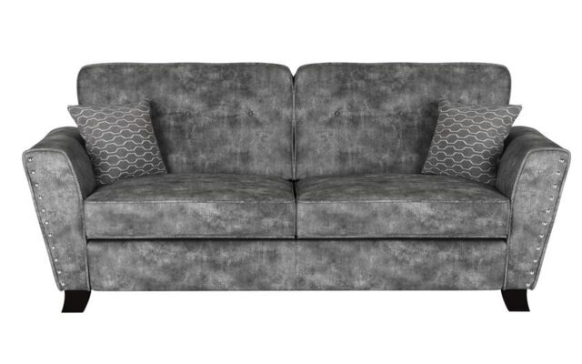 ScS Living Grey Eliza Fabric 3 Seater Sofa