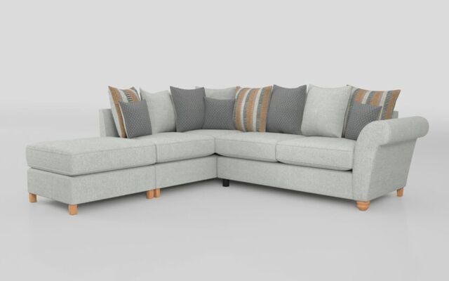 Aurora Fabric 1 Corner 2 Left Hand Facing Chaise Scatter Back Sofa  - poltronesofà at ScS