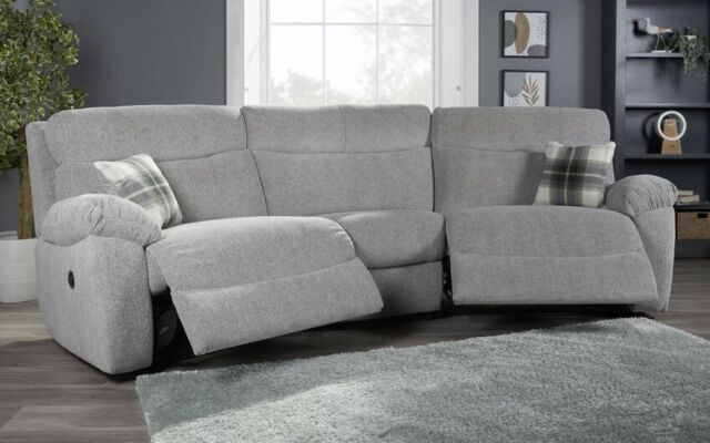 ScS Living Cloud Fabric Seater Curved Power Recliner Sofa by SCS - Main Image