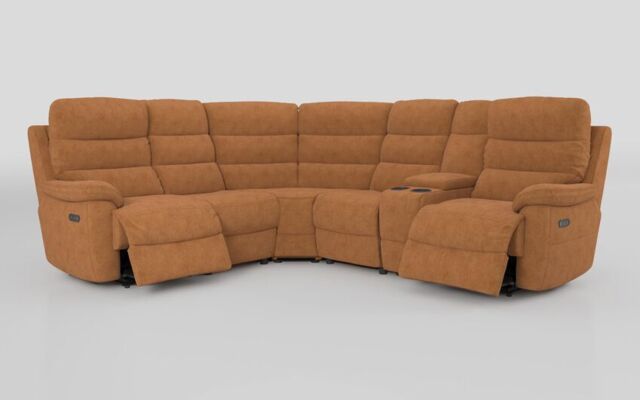 Ossett 2 Corner 2 Power Sofa with Right Hand Facing Console & Head Tilt - poltronesofà at ScS