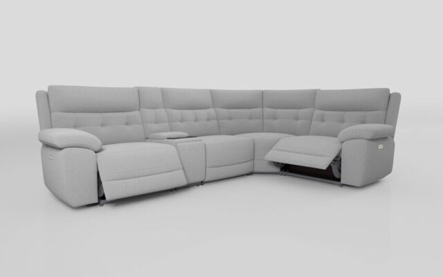 Belford 3 Corner 1 Power Recliner with Media Unit and Power Head Tilt - poltronesofà at ScS