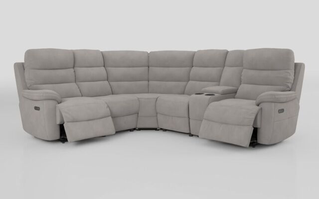 Ossett 2 Corner 2 Power Sofa with Right Hand Facing Console & Head Tilt - poltronesofà at ScS