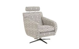 Inspire Grey Westwood Fabric Swivel Chair