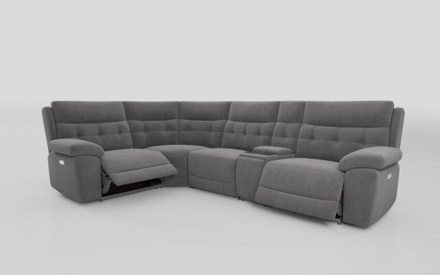 Belford 1 Corner 3 Power Recliner Sofa with Media Console  - poltronesofà at ScS