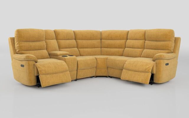 Ossett 2 Corner 2 Power Sofa with Left Hand Facing Console & Head Tilt - poltronesofà at ScS