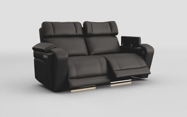 Adstock 3 Seater Power Recliner Sofa with Power Head Tilt, Lumbar, Massage, Audio, Heat & LED Lights - poltronesofà at ScS
