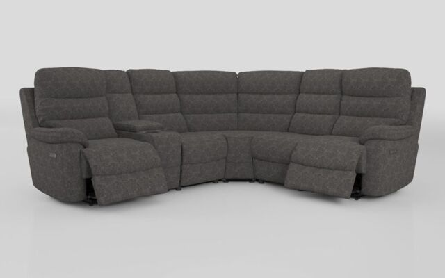 Ossett 2 Corner 2 Power Sofa with Left Hand Facing Console & Head Tilt - poltronesofà at ScS