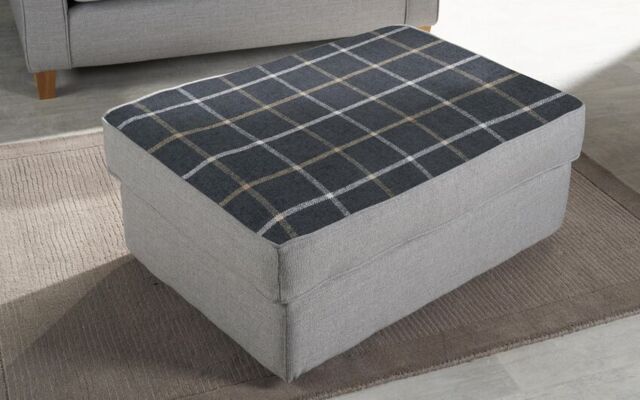 Hugo Fabric Pattern Top Banquette Footstool  - poltronesofà at ScS