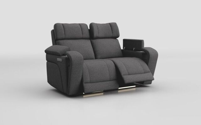 Adstock 2 Seater Power Recliner Sofa with Power Head Tilt, Lumbar, Massage, Audio, Heat & LED Lights - poltronesofà at ScS