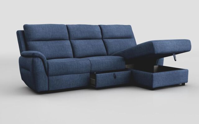 Sogliano 3 Seater Sofa With Drawer & Right Hand Facing Storage Chaise - poltronesofà at ScS