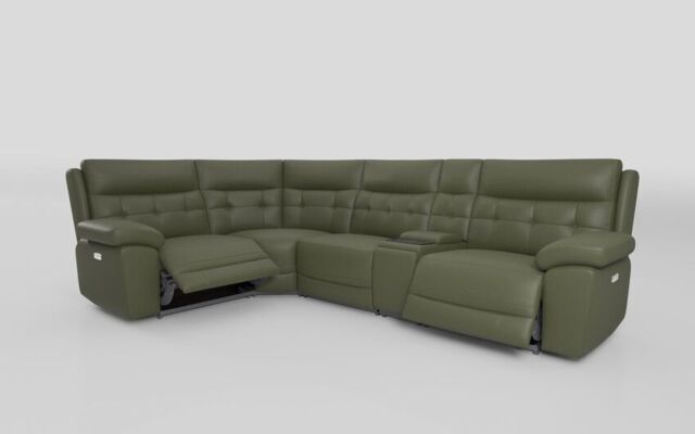 Belford 1 Corner 3 Power Recliner Sofa with Media Console  - poltronesofà at ScS
