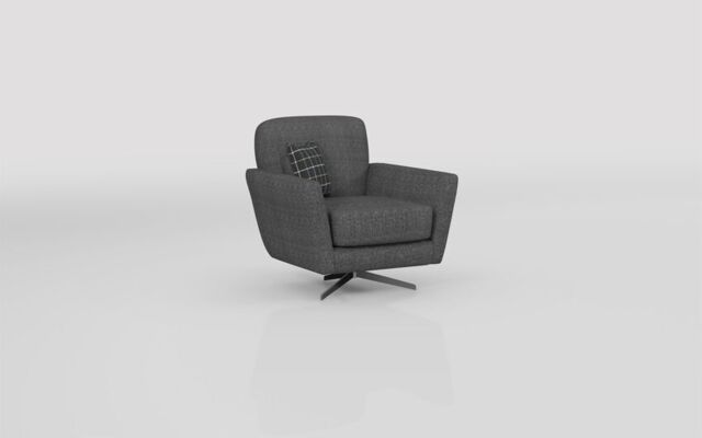 Theo Fabric Plain Swivel Chair  - poltronesofà at ScS