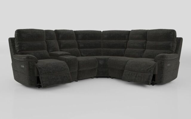 Ossett 2 Corner 2 Power Sofa with Left Hand Facing Console & Head Tilt  - poltronesofà at ScS