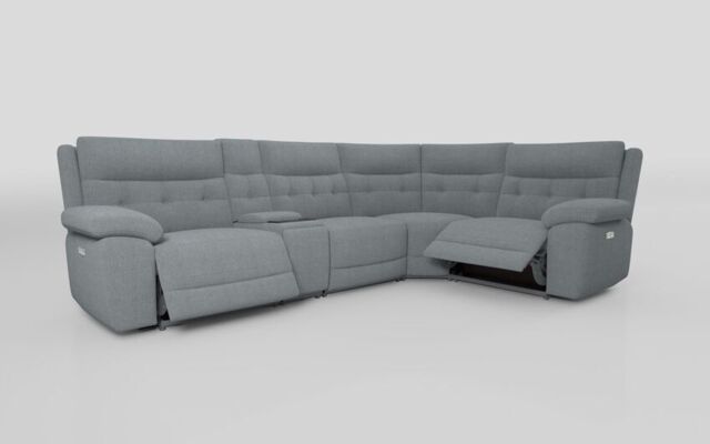 Belford 3 Corner 1 Power Recliner with Media Unit and Power Head Tilt  - poltronesofà at ScS