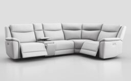 Savio 3 Corner 1 Power Recliner Sofa with Media Console & Silver Charging Pad  - poltronesofà at ScS
