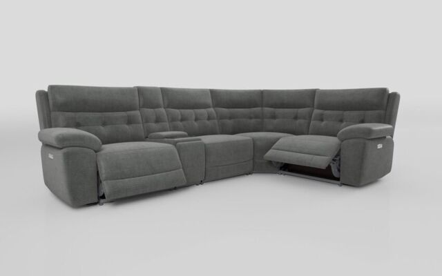 Belford 3 Corner 1 Power Recliner with Media Unit and Power Head Tilt - poltronesofà at ScS