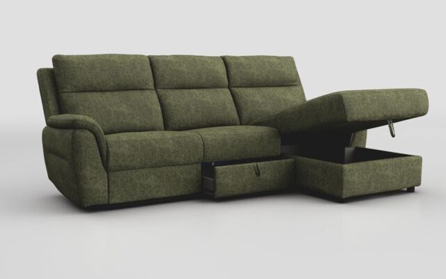 Sogliano 3 Seater Sofa With Drawer & Right Hand Facing Storage Chaise  - poltronesofà at ScS
