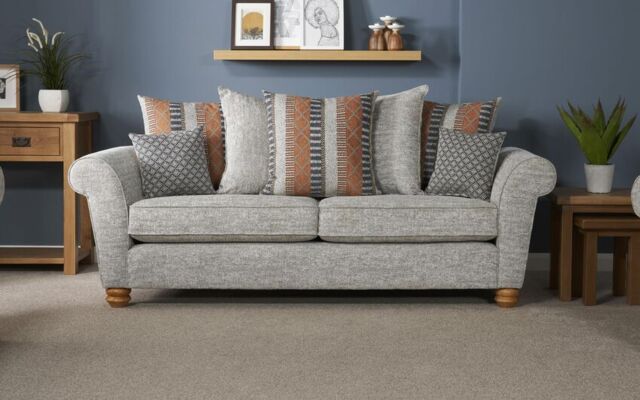 Aurora Fabric 3 Seater Scatter Back Sofa - poltronesofà at ScS