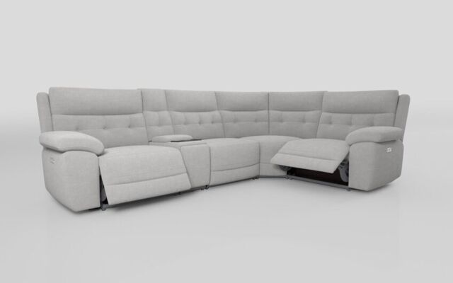 Belford 3 Corner 1 Power Recliner with Media Unit and Power Head Tilt  - poltronesofà at ScS