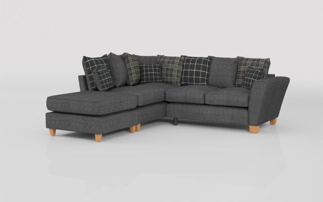 Theo Fabric 1 Corner 2 Left Hand Facing Chaise Scatter Back Sofa  - poltronesofà at ScS