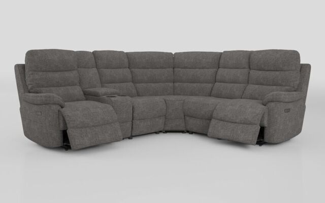 Ossett 2 Corner 2 Power Sofa with Left Hand Facing Console & Head Tilt - poltronesofà at ScS