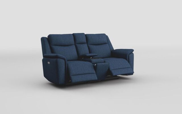 Savio 2 Seater Power Recliner Sofa with Power Media Console & Black Charging Pad  - poltronesofà at ScS
