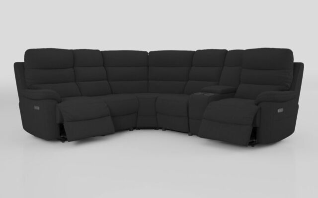 Ossett 2 Corner 2 Power Sofa with Right Hand Facing Console & Head Tilt - poltronesofà at ScS
