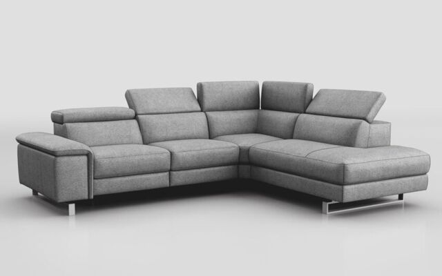 Viserba 3 Corner 2 Sofa with Right Hand Facing Chaise & Manual Head Tilt - poltronesofà at ScS