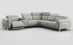 Gattolino 2 Corner 1 Power Recliner Sofa with Manual Head Tilt & Console  - poltronesofà at ScS