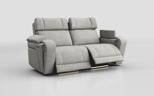 Adstock 3 Seater Power Recliner Sofa with Power Head Tilt, Lumbar, Massage, Audio, Heat & LED Lights - poltronesofà at ScS
