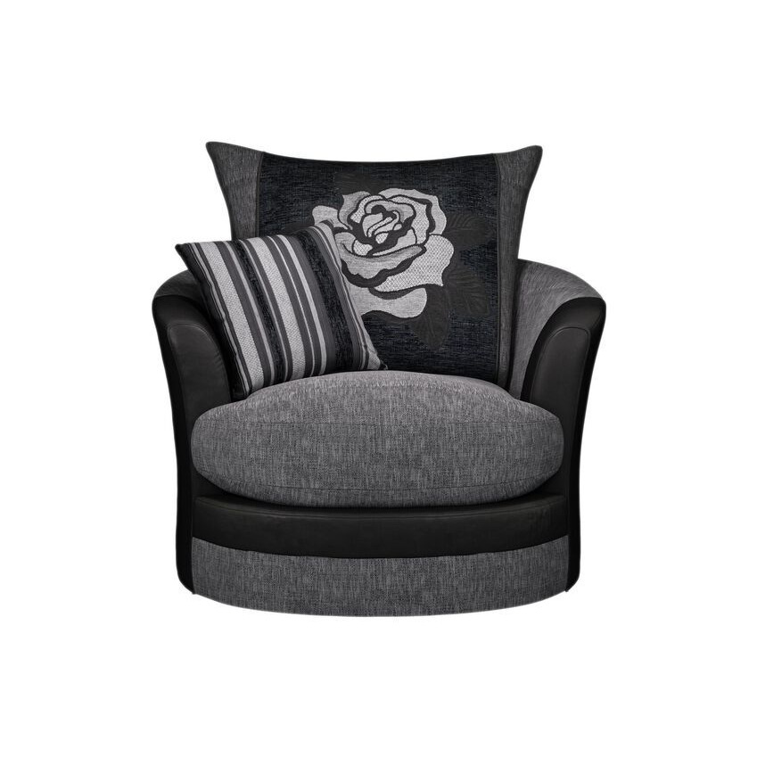 ScS Living Grey Piper Fabric Twister Chair