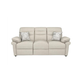 ScS Living Cream Pendle Fabric 3 Seater Static Sofa