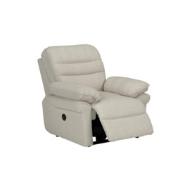ScS Living Cream Pendle Fabric Power Recliner Chair