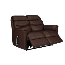 La-Z-Boy Brown Tulsa Leather 2 Seater Manual Recliner Sofa