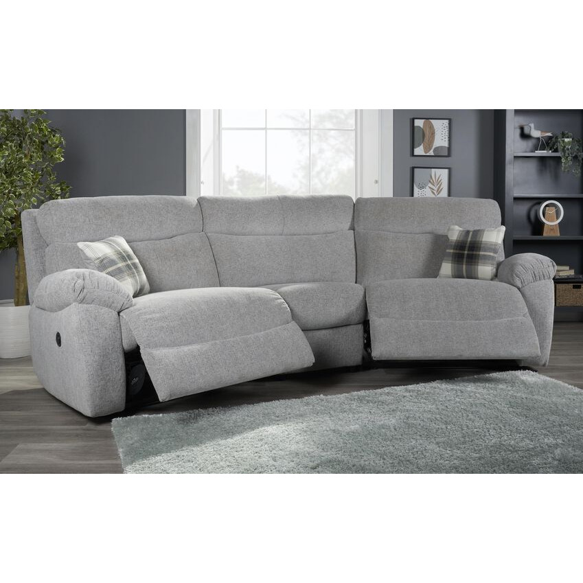 4 Seater Curved Power Recliner Sofa