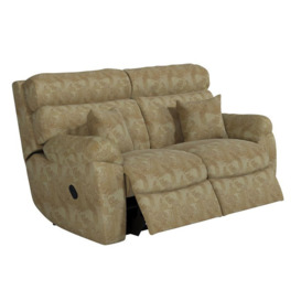 ScS Living Yellow Cloud Fabric 2 Seater Manual Recliner Sofa