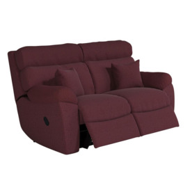 ScS Living Red Cloud Fabric 2 Seater Manual Recliner Sofa