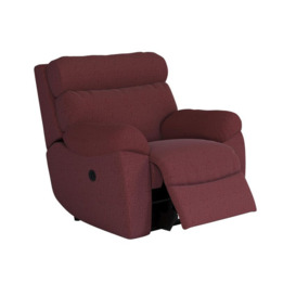ScS Living Red Cloud Fabric Power Recliner Chair