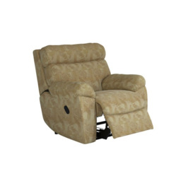 ScS Living Yellow Cloud Fabric Manual Recliner Chair
