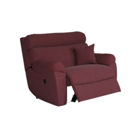 ScS Living Red Cloud Fabric Love Seat Power Recliner
