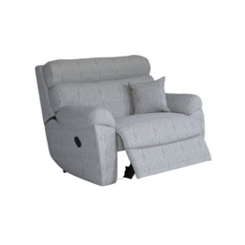 ScS Living Grey Cloud Fabric Love Seat Manual Recliner