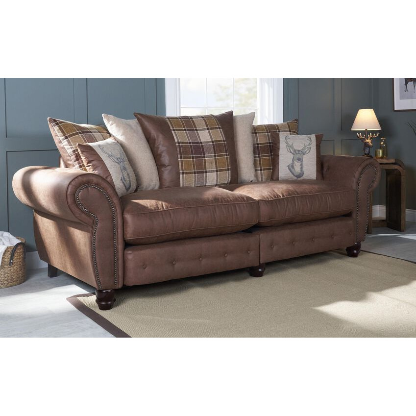 ScS Living County Fabric 4 Seater Split Scatter Back Sofa