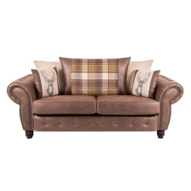 ScS Living County Brown 3 Seater Sofa - Brown 3 Seater Sofa - Sofa Sale