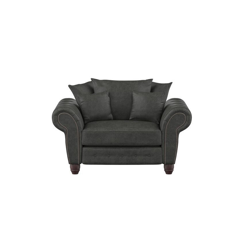 ScS Living Black County Fabric Scatter Back Love Chair