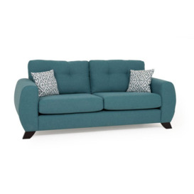 ScS Living Blue Aspen Fabric 4 Seater Standard Back Sofa