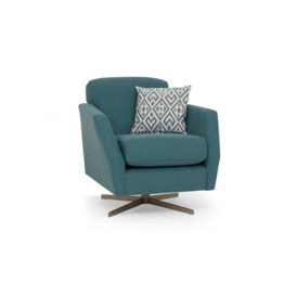 ScS Living Blue Aspen Fabric Swivel Chair