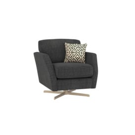 ScS Living Grey Aspen Fabric Swivel Chair